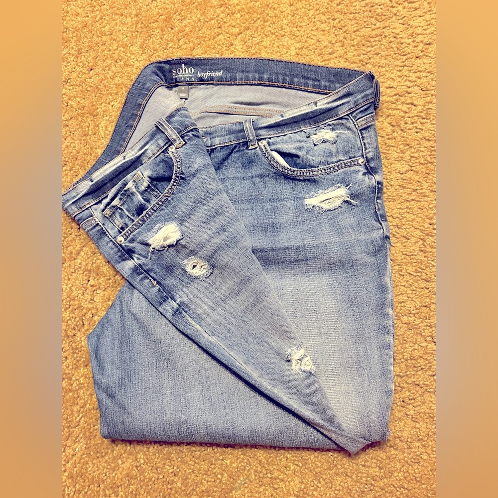 Soho Boyfriend Blue Jeans. Size 18. Like New!